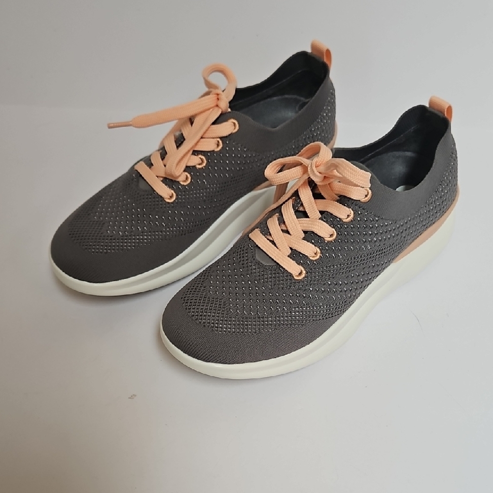 Women's Moshn Gray and Peach Sneakers Size 8 NWT